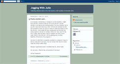 Desktop Screenshot of joggingwithjulie.blogspot.com