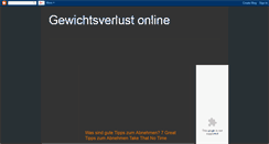 Desktop Screenshot of gewichtsverlustonline.blogspot.com