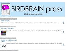 Tablet Screenshot of birdbrainpress.blogspot.com