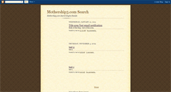 Desktop Screenshot of mothership3search.blogspot.com