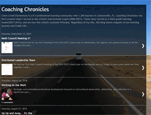 Tablet Screenshot of coachingchronicles.blogspot.com