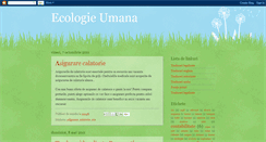 Desktop Screenshot of ecologie-umana.blogspot.com