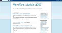 Desktop Screenshot of msofficetutorials2007.blogspot.com