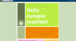 Desktop Screenshot of felizcumplematilde.blogspot.com