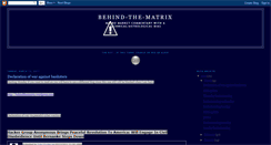 Desktop Screenshot of behind-the-matrix.blogspot.com