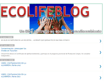 Tablet Screenshot of ecolifeblog.blogspot.com