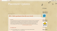 Desktop Screenshot of latestplacementupdates.blogspot.com