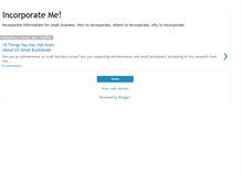 Tablet Screenshot of incorporate-information.blogspot.com