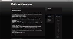 Desktop Screenshot of mathandnumbers1.blogspot.com