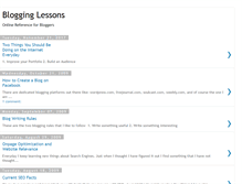 Tablet Screenshot of blogginglessons.blogspot.com