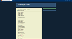 Desktop Screenshot of euroscapeguide.blogspot.com