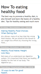 Mobile Screenshot of eatinghealthyfoodguide.blogspot.com