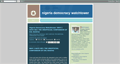 Desktop Screenshot of nigeriademocracywatchtower.blogspot.com