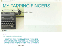 Tablet Screenshot of mytappingfingers.blogspot.com