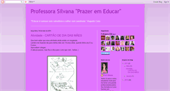 Desktop Screenshot of professorasilvanaprazeremeducar.blogspot.com