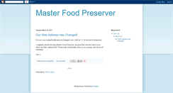 Desktop Screenshot of masterfoodpreserver.blogspot.com