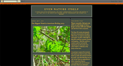 Desktop Screenshot of evennatureitself.blogspot.com