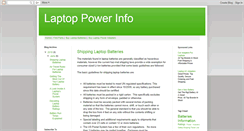 Desktop Screenshot of laptoppowerinfo.blogspot.com