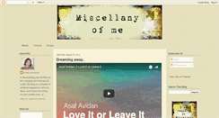 Desktop Screenshot of miscellanyofme.blogspot.com