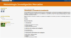 Desktop Screenshot of metodologiainvestigacionmercados.blogspot.com