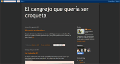 Desktop Screenshot of elcangrejoquequeriasercroqueta.blogspot.com