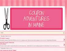 Tablet Screenshot of couponadventuresinmaine.blogspot.com