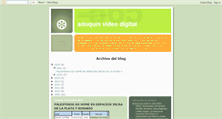 Desktop Screenshot of adoquinvideodigital.blogspot.com