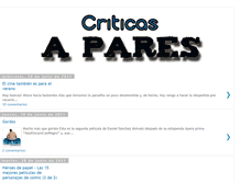 Tablet Screenshot of criticasapares.blogspot.com