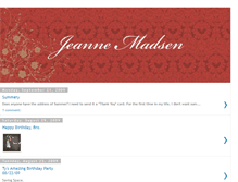 Tablet Screenshot of jeannemadsen.blogspot.com