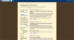 Desktop Screenshot of makingthewebwork.blogspot.com