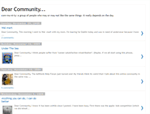 Tablet Screenshot of dearcommunity.blogspot.com