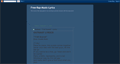 Desktop Screenshot of freerapmusiclyrics.blogspot.com