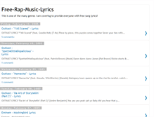 Tablet Screenshot of freerapmusiclyrics.blogspot.com