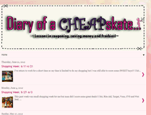 Tablet Screenshot of diaryofacheapskatelessonsincouponing.blogspot.com
