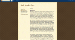 Desktop Screenshot of bookmonkeysays.blogspot.com