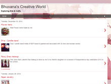 Tablet Screenshot of bhuvanascreativeworld.blogspot.com
