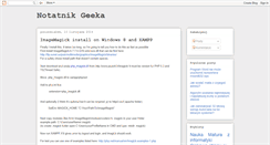 Desktop Screenshot of notatnikgeeka.blogspot.com