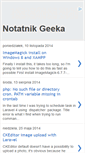Mobile Screenshot of notatnikgeeka.blogspot.com
