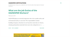 Desktop Screenshot of hazwopercertifications.blogspot.com