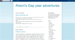 Desktop Screenshot of alisonsgapyearadventures.blogspot.com