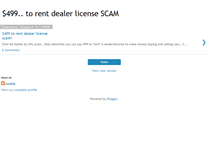 Tablet Screenshot of dealerlicenserentalscam.blogspot.com