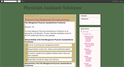 Desktop Screenshot of physicianassistantsolutions.blogspot.com