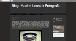 Desktop Screenshot of macieklesniak.blogspot.com