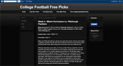 Desktop Screenshot of collegefootballfreepicks.blogspot.com