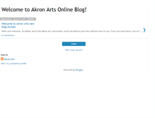 Tablet Screenshot of akronarts.blogspot.com