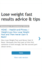 Mobile Screenshot of loseweightfastresultsadvicetips.blogspot.com