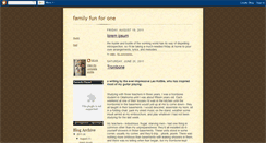 Desktop Screenshot of familyfunforone.blogspot.com