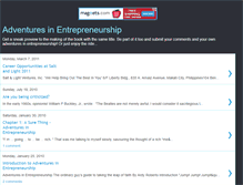 Tablet Screenshot of myadventuresinentrepreneurship.blogspot.com