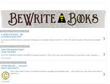 Tablet Screenshot of bewritebooks.blogspot.com
