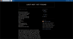 Desktop Screenshot of lost-notyetfound.blogspot.com